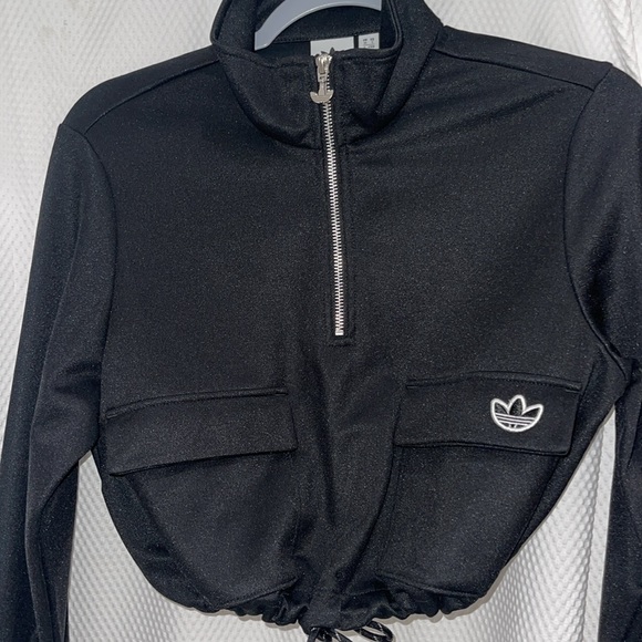 Adidas cropped  half zip sweatshirt - Picture 5 of 9
